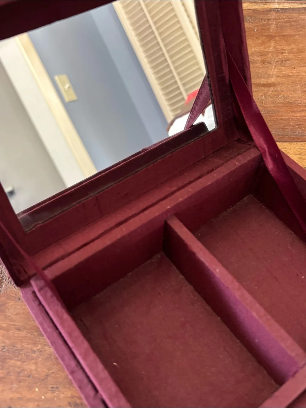 Pottery Barn Sunset Jewel Box Beaded in Deep Burgundy
